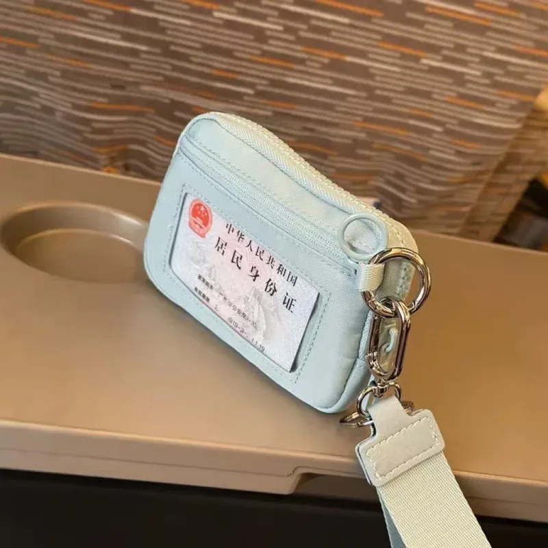 sacs à monnaie imperméables à double couche avec fermeture éclair, pochette portefeuille de grande capacité, porte-carte d'identité bancaire, sacs de rangement pour clés de cartes de crédit