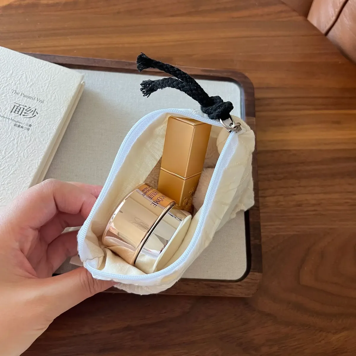 mini sac à maquillage rétro en dentelle brodée, porte-monnaie à fermeture éclair, petit organisateur de cosmétiques, pochette pour serviettes hygiéniques, porte-cartes