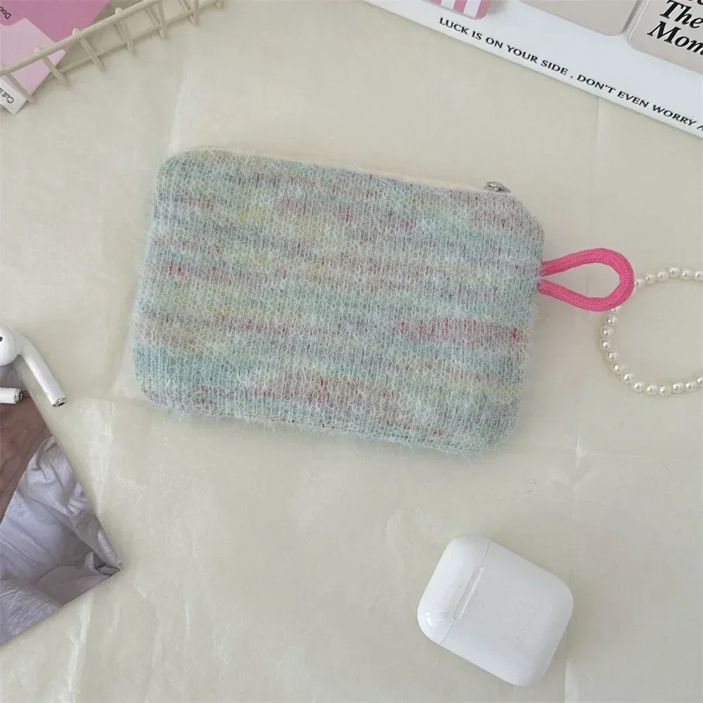 coeur imprimé mignon petit rouge à lèvres sac cosmétique voyage maquillage organisateur toilette sac de rangement pochette porte-carte sac à main sacs