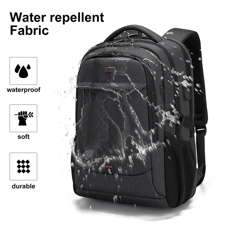 sac à dos pour ordinateur portable 17,3 pouces pour homme, sac à dos de voyage, d'université, sac à bandoulière étanche pour ordinateur portable avec port de chargement usb