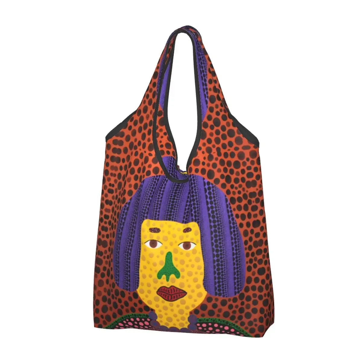 sacs à provisions personnalisés pour femmes, sacs fourre-tout d'épicerie portables, grande capacité, germination yayoi kusama