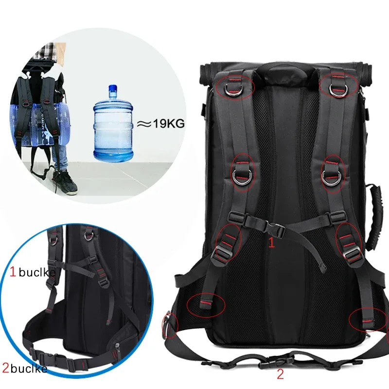 kaka 50l étanche voyage sac à dos hommes femmes multifonction 17.3 sacs à dos d'ordinateur portable mâle extérieur sac à bagages mochilas meilleure qualité