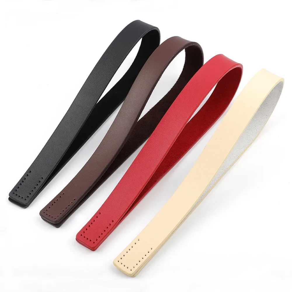 ceinture cuir poignée 50cm 2cm 4mm noir marron rouge beige bordure motif points accessoires sac main bandoulière femmes