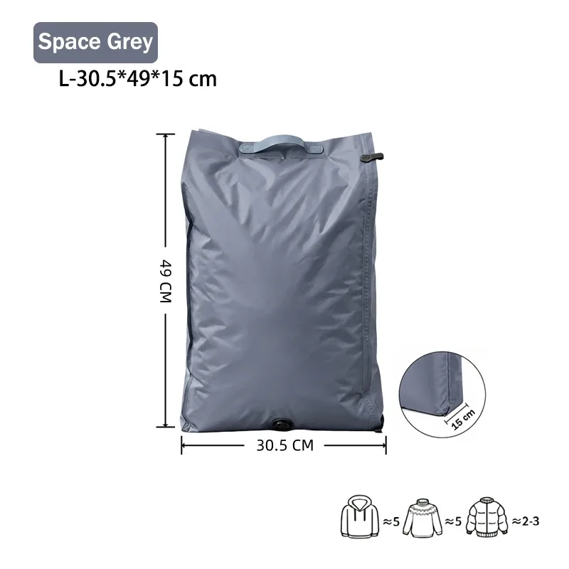 accessoires de voyage sacs sous vide compression organiseur de valise imperméable anti-poussière anti-humidité sans pompe économiseur d'espace sac à linge pour avion tissu oxford grande taille placard réutilisables
