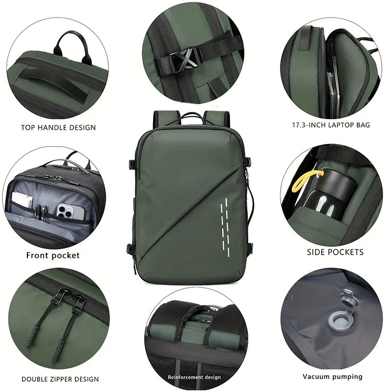 sac à dos multifonctionnel de grande capacité, sac à dos extensible, sac d'embarquement, sac de voyage courte distance, sac d'ordinateur pour hommes, commu