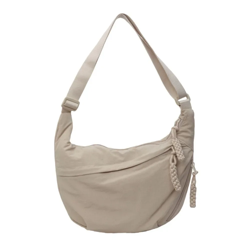 sacs à bandoulière en toile, nouvelle mode coréenne simplifiée, sac hobos de sport de grande capacité, sac de boulettes de couleur unie