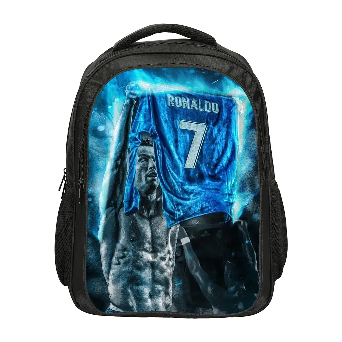 sac à dos double couche ronaldo cr football star, sacs d'école, sac à dos de sport, sac à dos de voyage de grande capacité