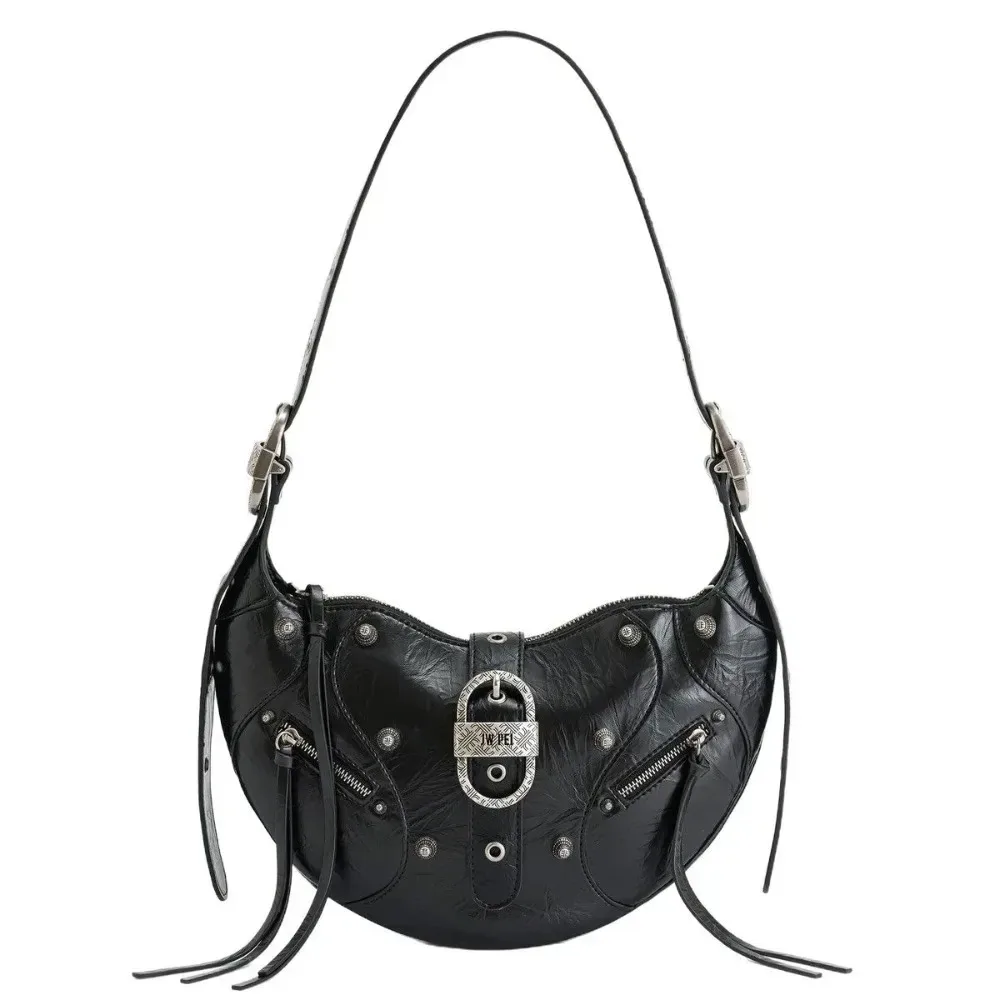 sac à bandoulière de luxe pour femme 2026jw pei, grande capacité, en cuir, style rétro moto, sac à main tendance