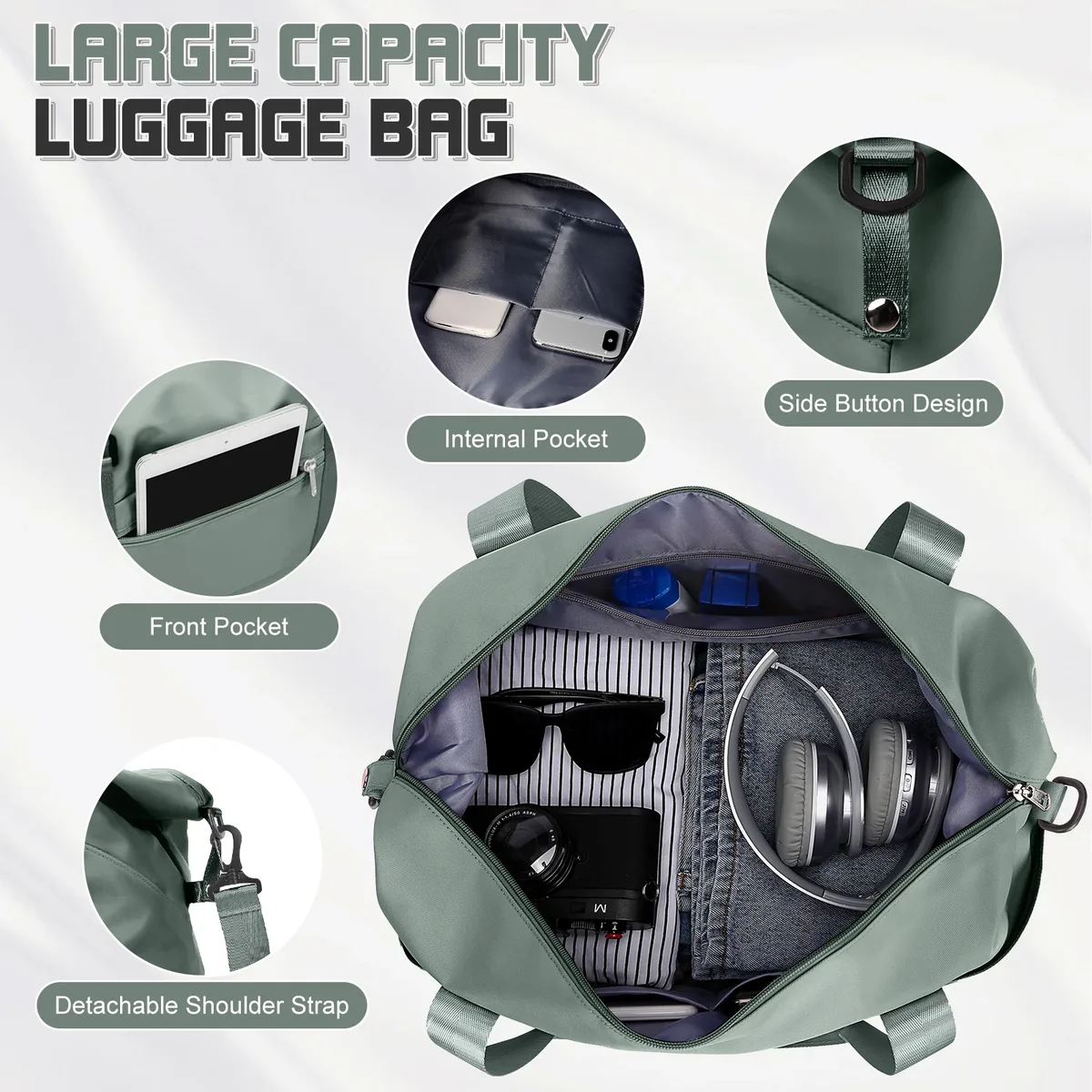 sac de voyage extensible pour ryanair easyjet, sac de sport pour bagages à main, sac de sport pliable de grande capacité, sac de voyage pour le week-end