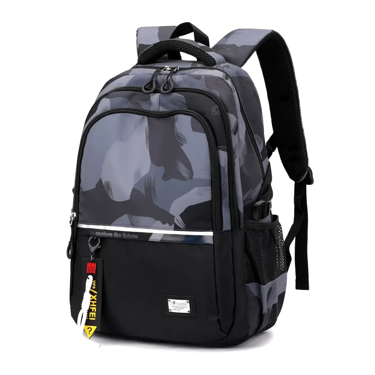 sacs à dos camouflage graffiti pour hommes, sacs d'école imperméables en oxford, sac pour ordinateur portable, sac à dos de voyage, cartable pour lycéen
