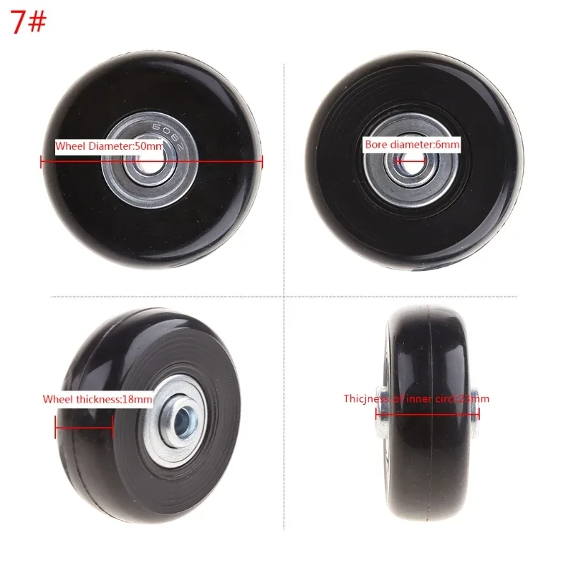 Roulettes pivotantes en plastique, 1 pièce, roue rotative pour bagages, pièces rechange pour valise