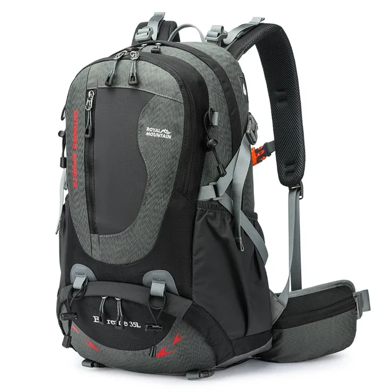sac à dos de randonnée royal mountain 35l avec compartiment pour chaussures, tissu résistant à l'eau, support de cadre arrière, rembourrage respirant