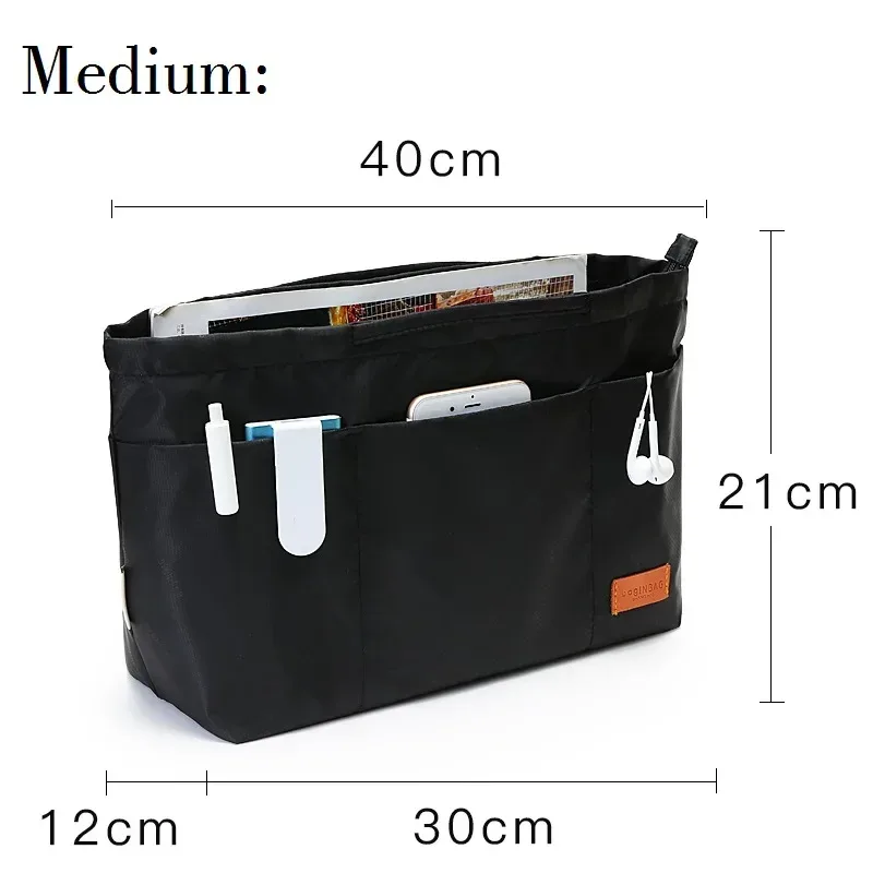 luxury nylon purse organizer insert for brand tote bags