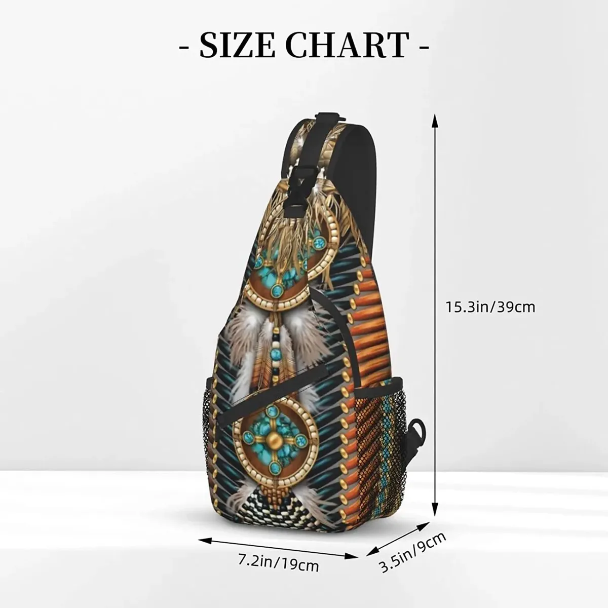 sac à dos indien à bandoulière, sac à dos à bandoulière décontracté, sac à dos de poitrine pour hommes et femmes, sport, randonnée, salle de sport