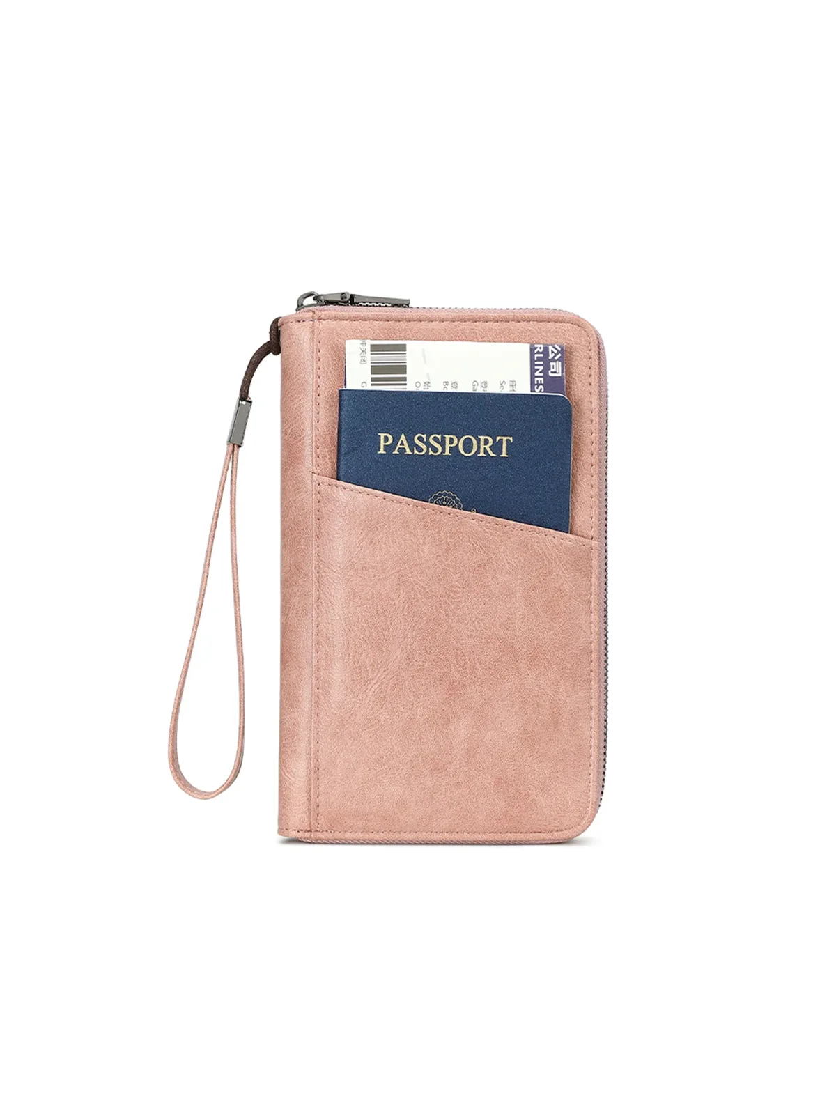 nouveau portefeuille de voyage multifonctionnel en cuir pu pour hommes et femmes, porte-cartes anti-rfid, anti-vol, sac de rangement