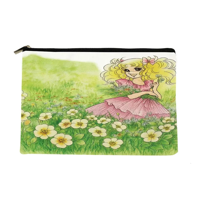 trousse de maquillage candy doll pour femmes, organisateur de cosmétiques de voyage, sacs de rangement mignons à motifs de dessins animés pour filles