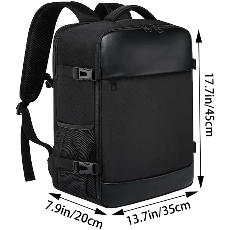 sac à dos de voyage d'affaires pour hommes, grande capacité, sac étanche pour ordinateur portable, multifonctionnel, antivol, sac à livres pour collège et école, noir