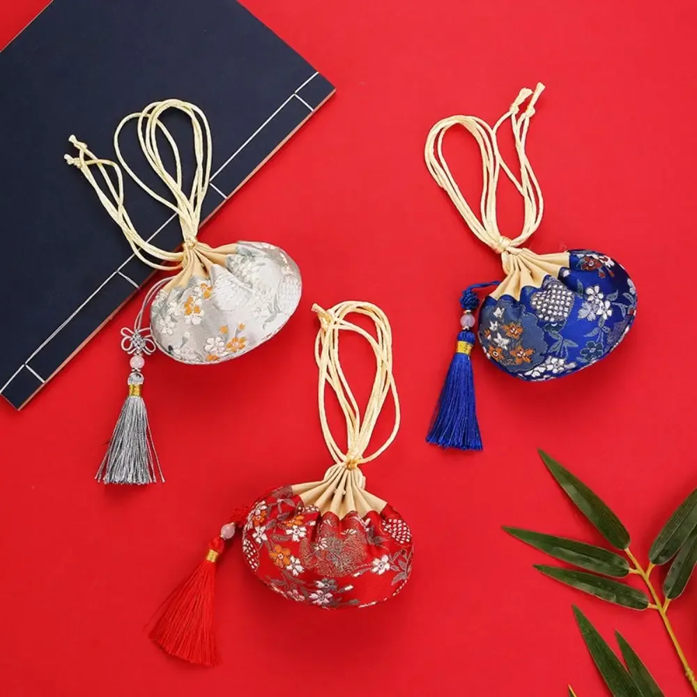 sac à main décoratif à motifs floraux pour femmes, pochette de rangement en poudre pour bijoux, style africain et chinois