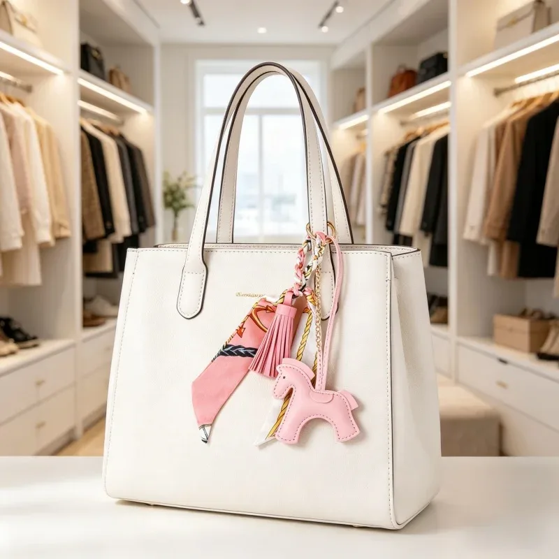 1 pièce Porte-clés poney en cuir avec cordon tressé, pendentif pour sac à dos, accessoires de suspension pour sac de téléphone, décoration DIY