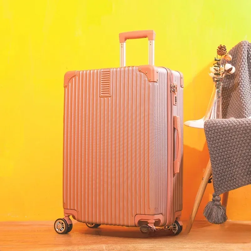 valise rétro personnalisable avec logo, bagage de voyage 20 pouces, bagage cabine en plastique abs, fabriqué en chine continentale