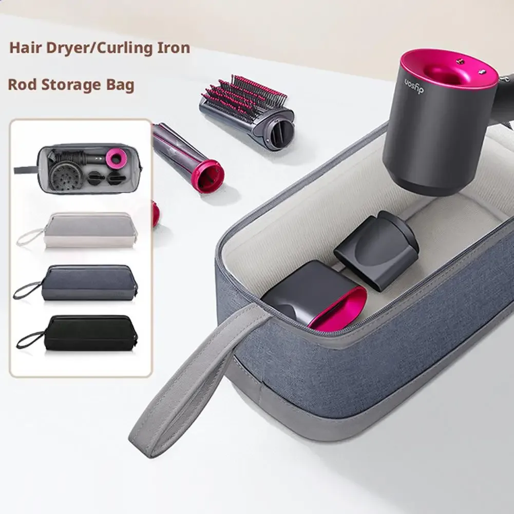 sac de transport pour sèche-cheveux en pu, organisateur de maquillage portable, sac de rangement étanche pour protection du sèche-cheveux, étui pour sèche-cheveux dyson