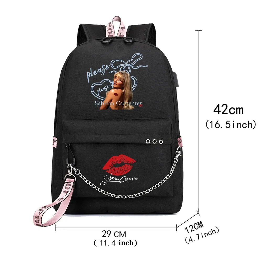 sabrina carpenter sac à dos femmes filles mode s'il vous plaît s'il vous plaît sacs à dos d'épaule pour les fans cadeau