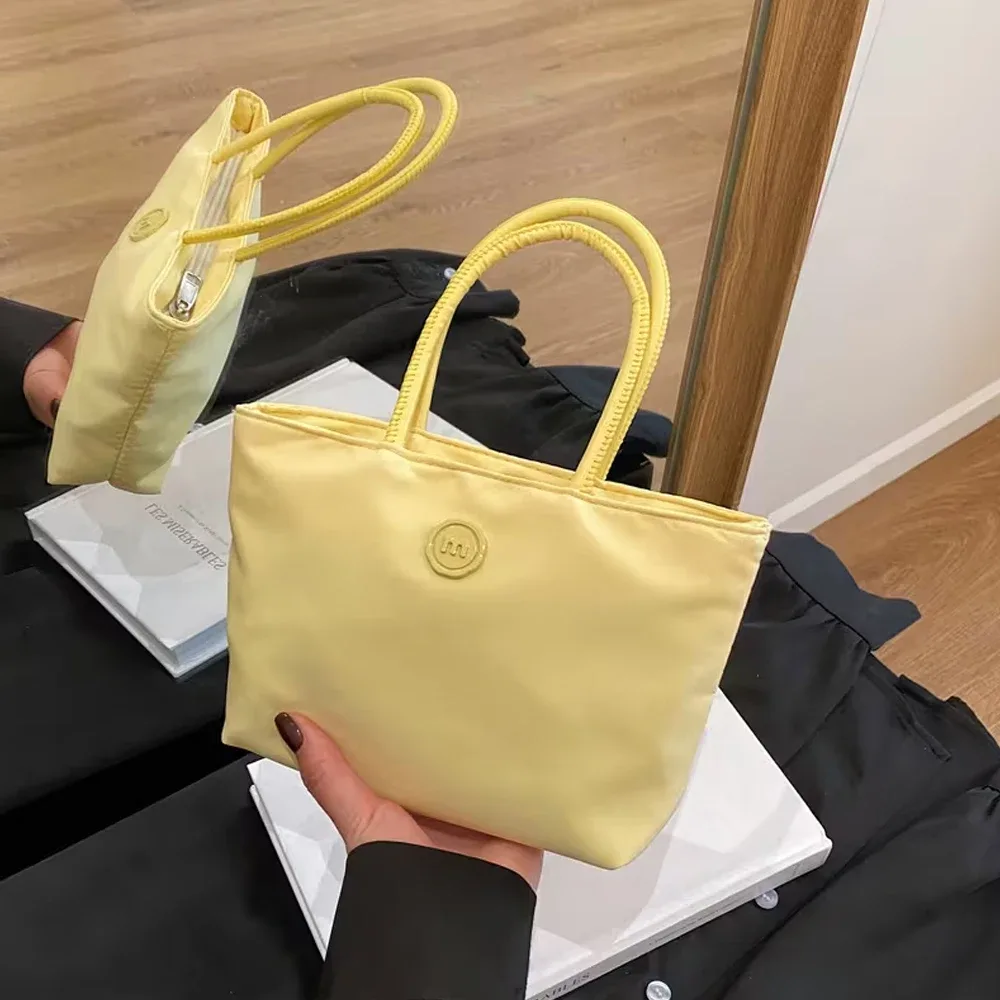 sac en nylon minimaliste de style japonais, mini sac à main mignon pour femme, sac fourre-tout portable, mini sac à main pour trajets quotidiens