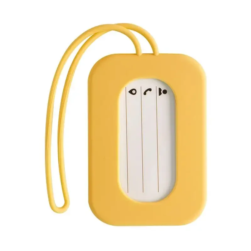 étiquette de bagage universelle en silicone souple avec cordon détachable – étiquette de bagage de voyage anti-perte, étiquette d'identification de valise