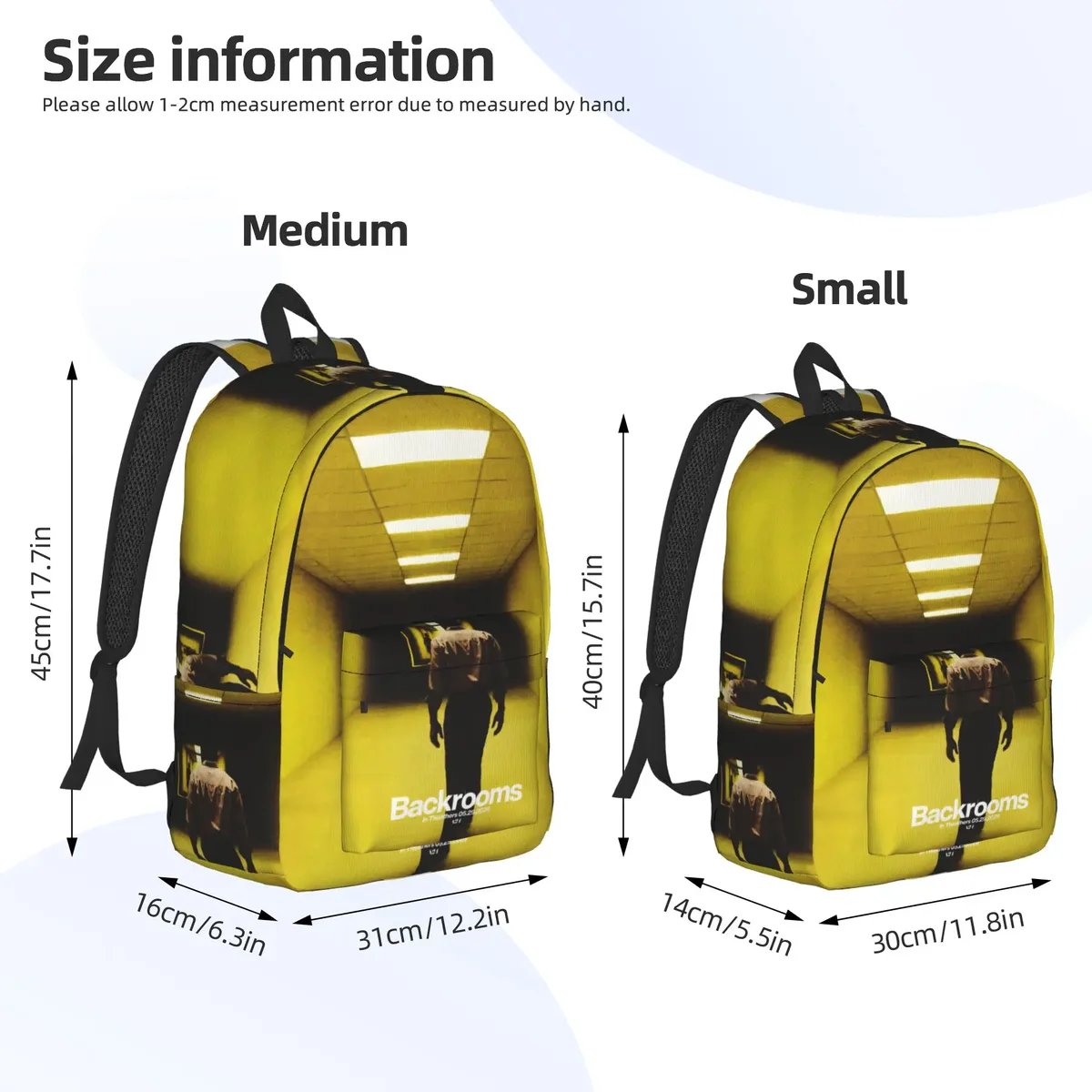 sac dos polyester jaune vif motif film couloir ultra léger voyage ecole universite femmes bandoulière ordinateur portable extérieur
