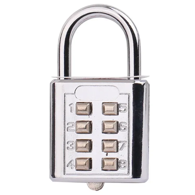 cadenas serrure tsa métallique noire code huit chiffres voyage accessoires sécurité portable antivol clé