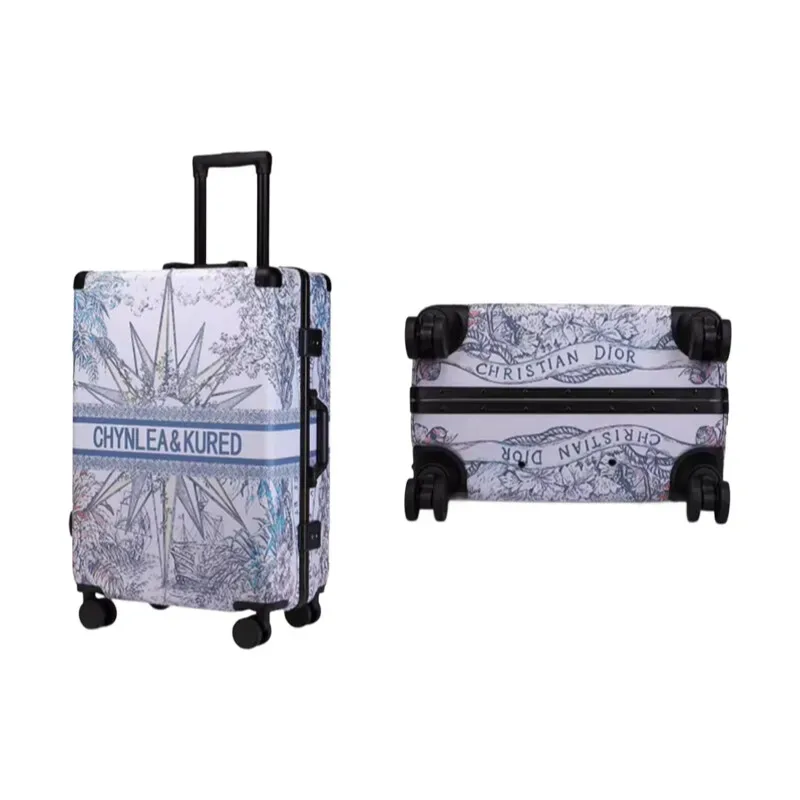 valise trolley de luxe à cadre en aluminium avec verrouillage par mot de passe – bagage roulant élégant pour hommes et femmes