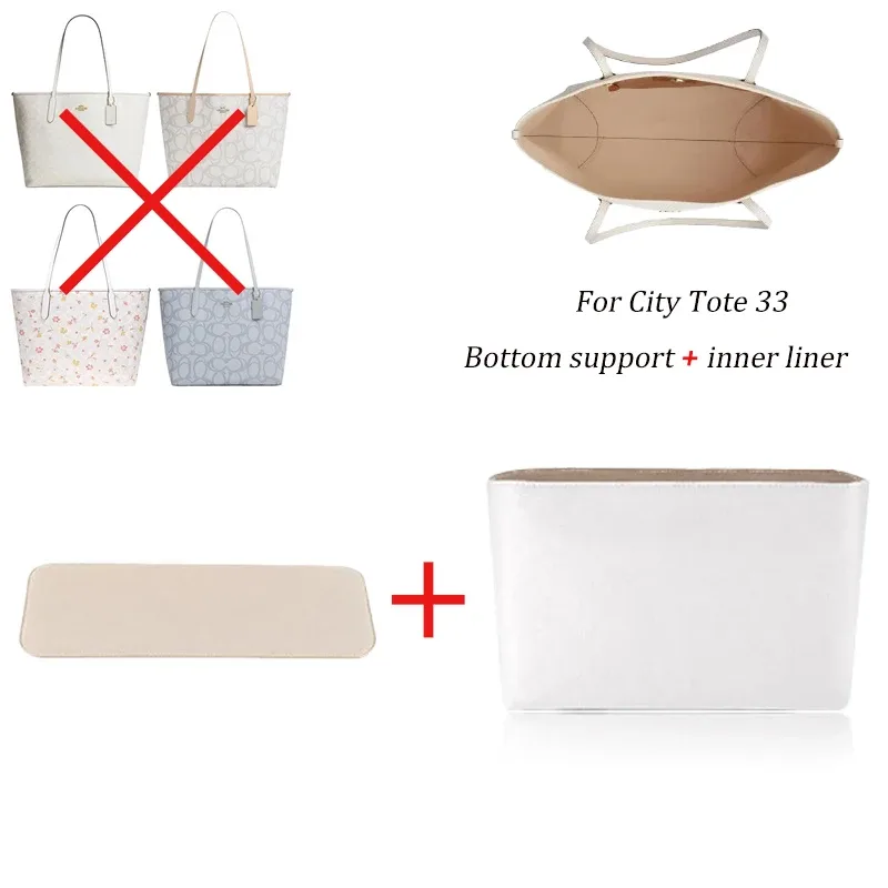 organisateur de sac en papier dupont imperméable pour city33 – insert de maintien de forme léger et imperméable, base de sac intérieure, accessoires