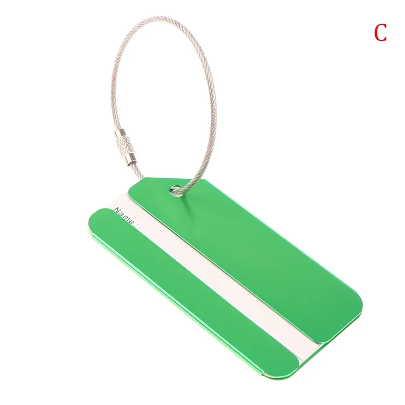 étiquettes de bagage de voyage en alliage, porte-étiquette d'adresse de valise, étiquettes de nom de bagage en métal, accessoires d'infraction, 1pc