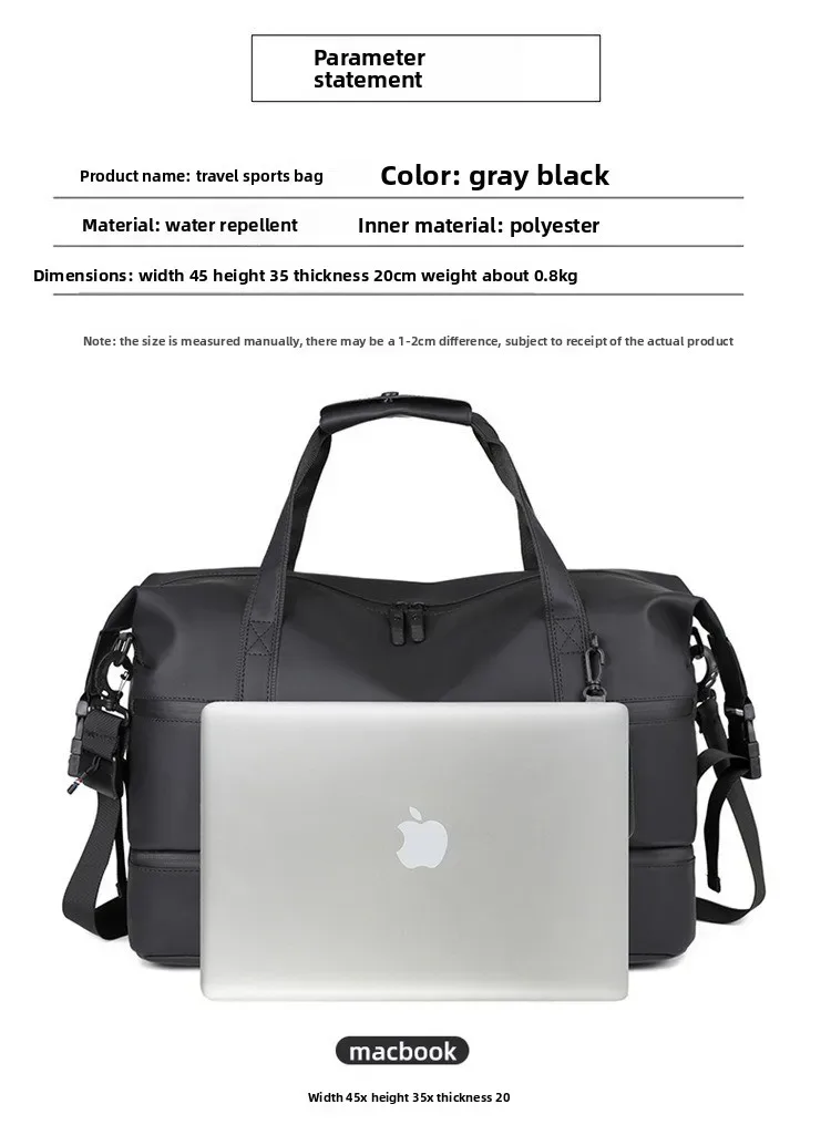 nouveau sac de voyage, sac à main pour hommes, sac de voyage de grande capacité pour courtes distances, sac de sport et de fitness, sac à bandoulière à une épaule