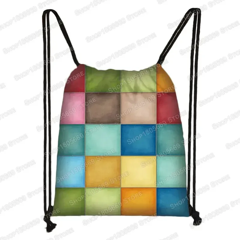 sac à dos magique cube imprimé avec cordon de serrage, sacs de rangement cubo magico pour voyage formule mathématique, sac à dos d'école pour garçons et filles, sac de jour pour enfants