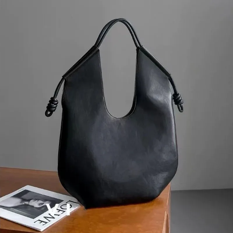 sac fourre-tout sous les bras minimaliste, haut de gamme, style paresseux, sac à main polyvalent de grande capacité pour les déplacements domicile-travail