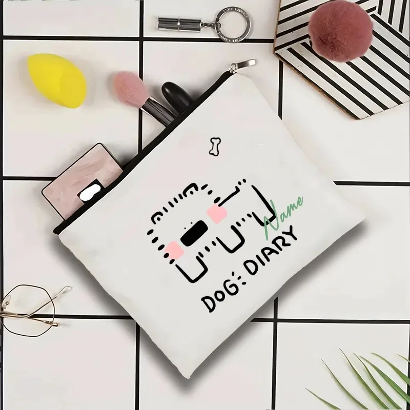 pochette de voyage personnalisée avec nom, pochette de maquillage pour mariage, pochette de maquillage pour fête, sac de maquillage en toile unique, organisateur de cadeaux pour femme