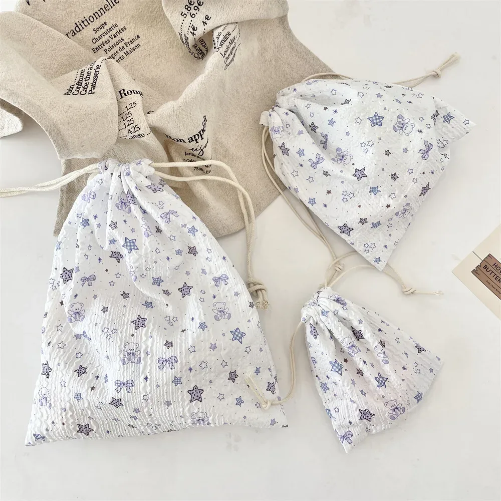 sac à cosmétiques à cordon de serrage en relief, 1 pièce, pochette de rangement de cosmétiques portable mignonne, sac de rangement pour maquillage et accessoires