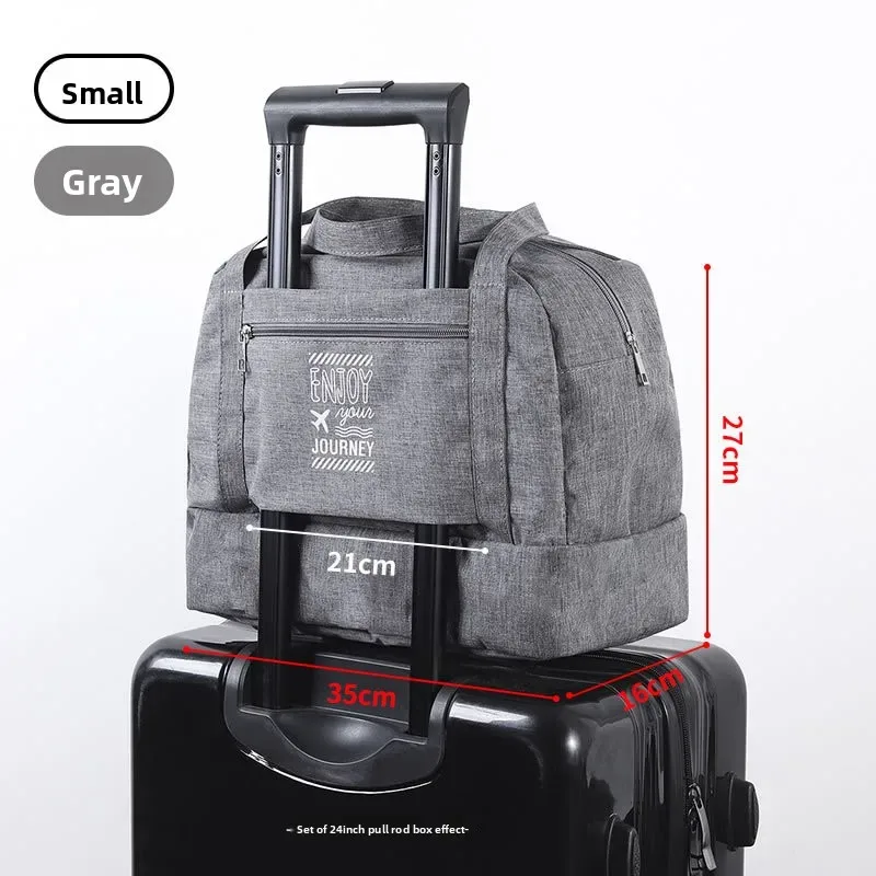 sac de voyage étanche double couche pour salle de sport et natation, portable, séparation sèche/humide, rangement de produits de toilette cosmétiques, sac unisexe