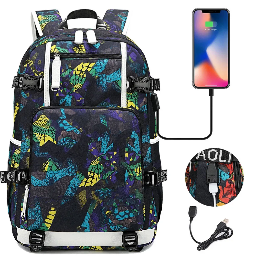 sac à dos d'école étanche pour adolescents, sac de voyage pour ordinateur portable, sac à dos de chargement usb, grand, multifonction, mode, hommes et femmes