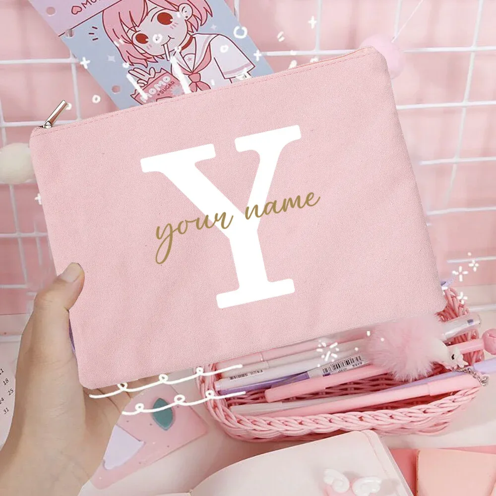 sacs à cosmétiques de demoiselle d'honneur avec nom personnalisé, trousse de maquillage pour filles, pochette de toilette de voyage, cadeaux d'anniversaire de mariage pour elle