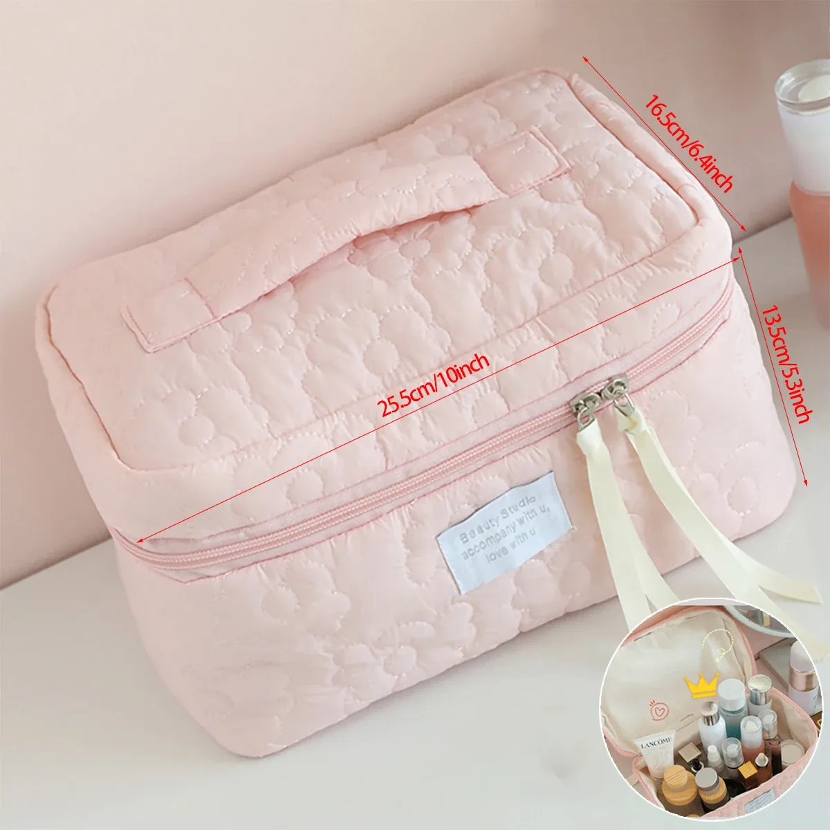 sac de maquillage couleur bonbon style ins, nouveau sac de luxe léger pour femme, trousse à rouge à lèvres, sac de rangement cosmétique portable de voyage, trousse de toilette