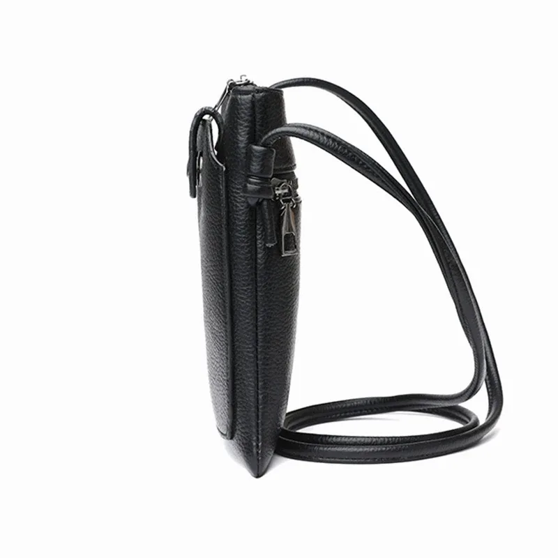 sac croisé diagonale en cuir pu pour femmes, couleur unie, portable, double couche, boucle, mini portefeuille pour téléphone, sac à bandoulière