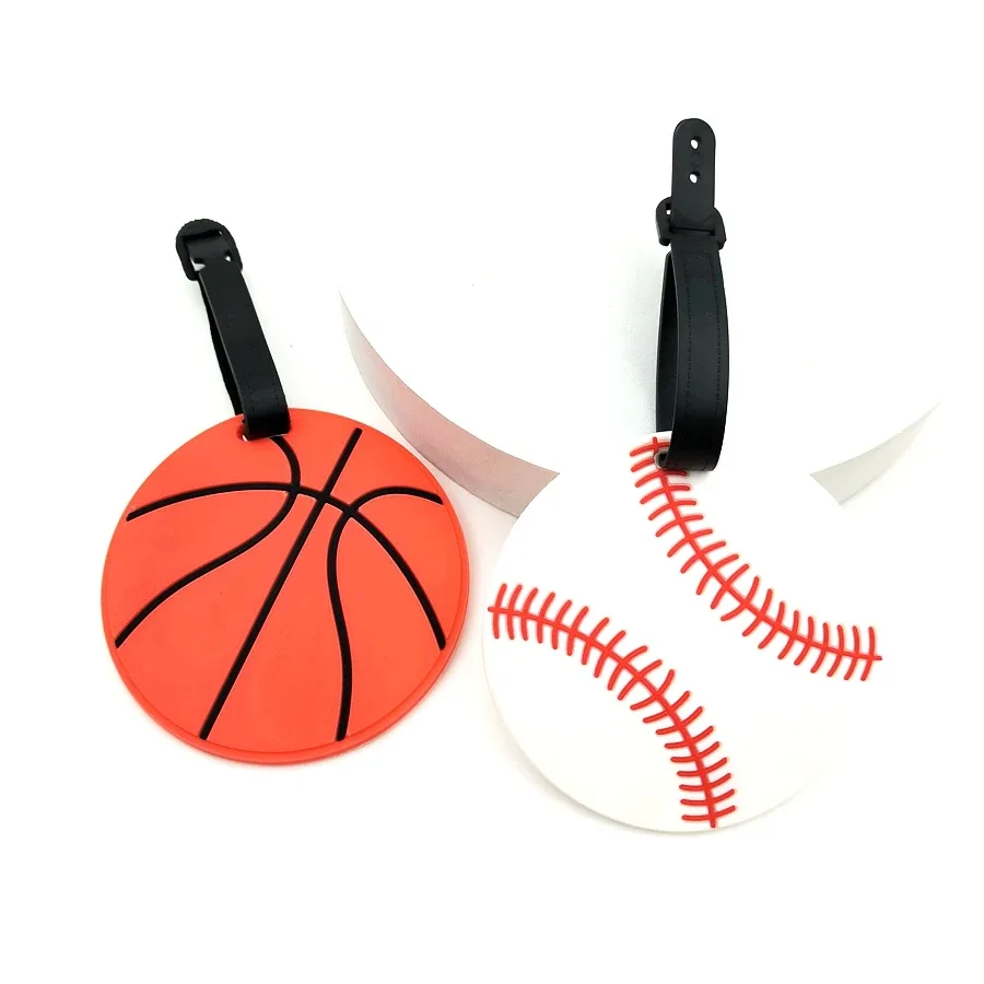 étiquettes à bagages pour les amateurs de basket-ball, de baseball et de football, accessoire de sac de voyage, 1 pièce/3 pièces