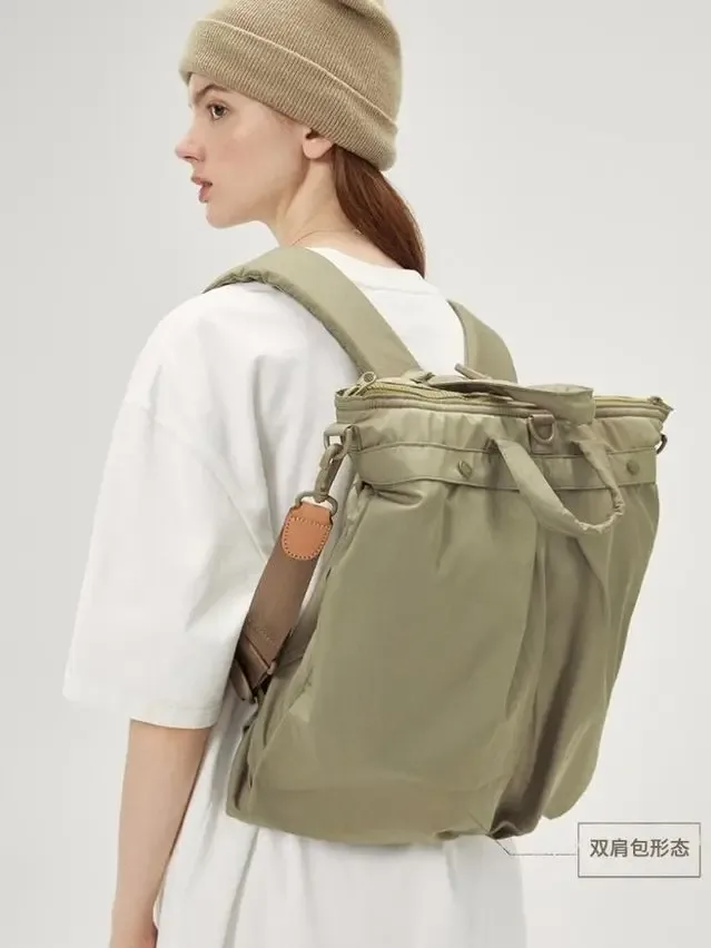 sac à dos femmes nylon résistant aux éclaboussures mode vintage simple bureau dame sac à bandoulière sac à main unisexe