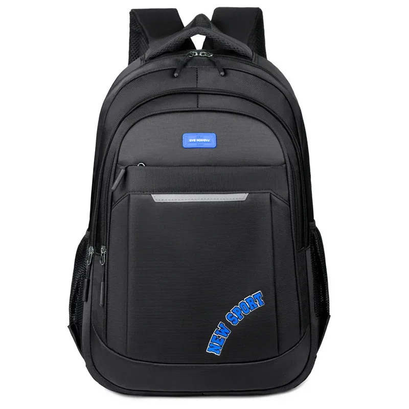 sac à dos d'étudiant de rangement multicouche pour hommes, sac à dos simple, léger et polyvalent pour ordinateur portable, sacs à double épaule épais en vente