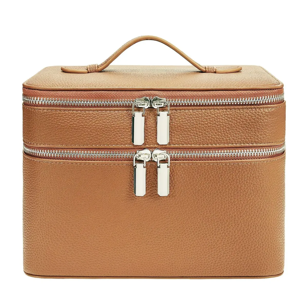 sac de maquillage double couche, organiseur professionnel pour outils de soin de la peau, boîte de rangement multi-compartiments, sac cosmétique de voyage portable, pour la salle de bain