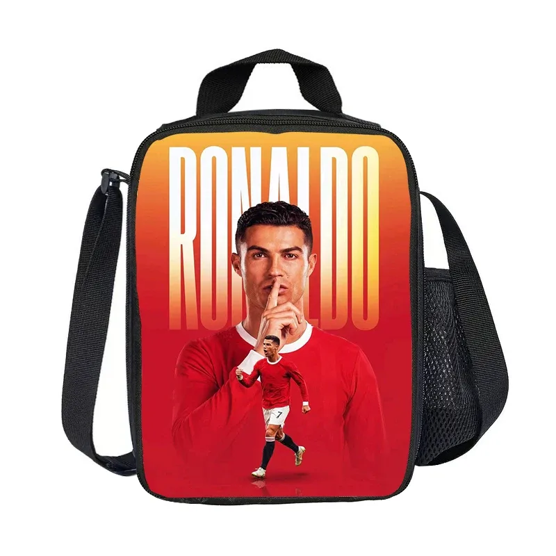 sac isotherme ronaldo cr football star, sacs à déjeuner isolés, conteneur à déjeuner, sac fourre-tout étanche, boîte à déjeuner, sacs de rangement pour aliments sportifs