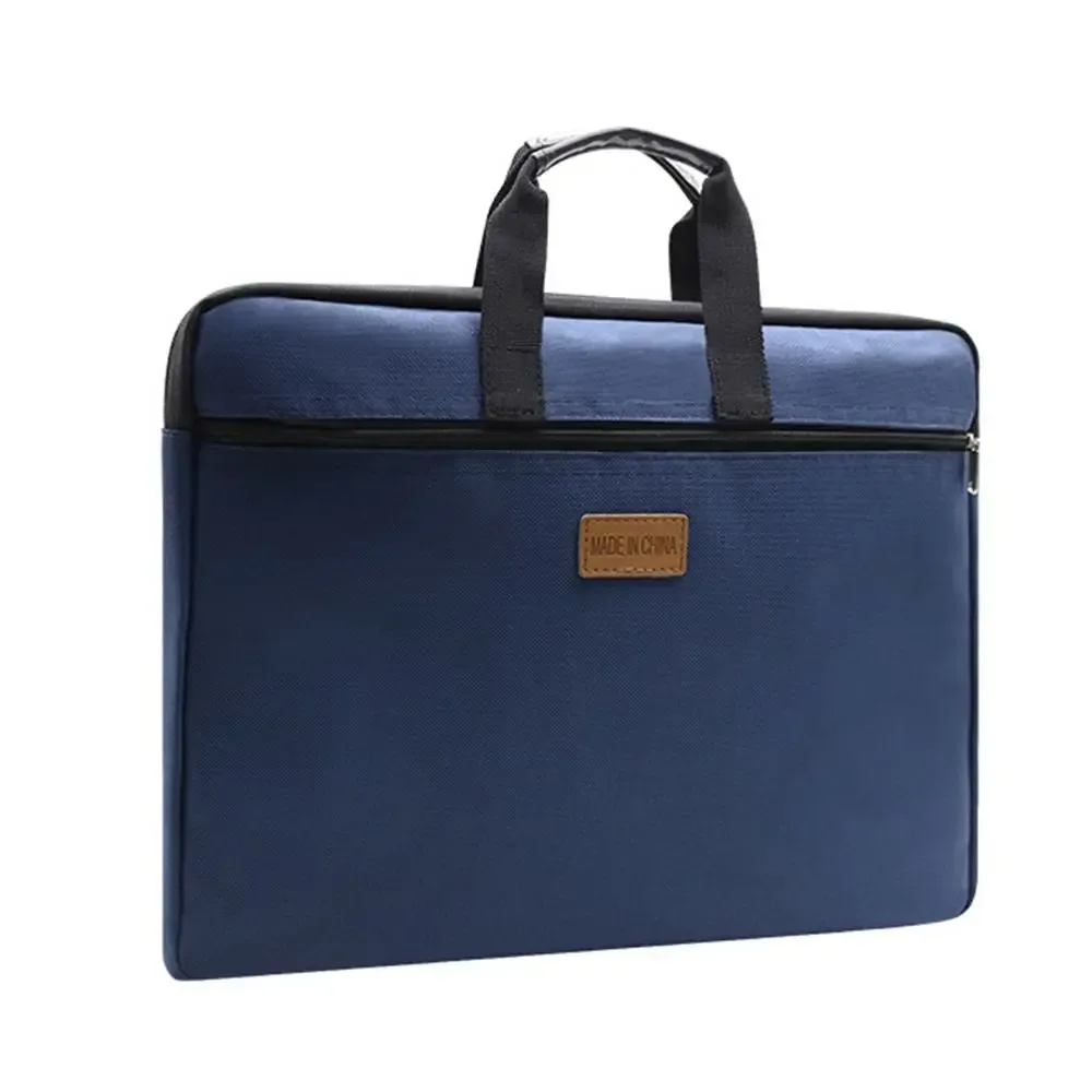 Sac de rangement portable A4 en tissu Oxford simple, organiseur de documents multicouche, porte-documents A4 à fermeture éclair, mallette professionnelle pour documents, sac pour fille