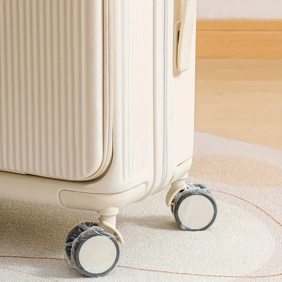 housse plastique protections roues valises anti poussière jetables accessoires voyage quantite grosse paquet rose marron